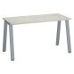 Bureau droit individuel chêne gris 140 x 60 cm, piétement métal - Arch