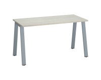 Scrivania dritta Ecla gambe in metallo