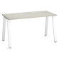 Bureau droit individuel chêne gris 140 x 60 cm, piétement métal - Arch