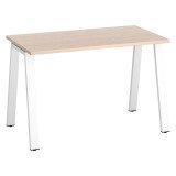 Bureau droit individuel chêne clair 120 x 60 cm, piétement métal - Arch