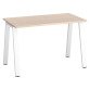 Bureau droit individuel chêne clair 120 x 60 cm, piétement métal - Arch