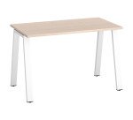 Bureau droit individuel chêne clair 120 x 60 cm, piétement métal - Arch