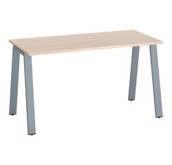 Scrivania dritta Ecla gambe in metallo