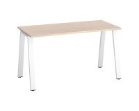 Scrivania dritta Ecla gambe in metallo