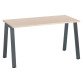 Bureau droit ECLA profondeur 60 cm piètement métal
