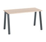 Bureau droit individuel chêne clair 140 x 60 cm, piétement métal - Arch
