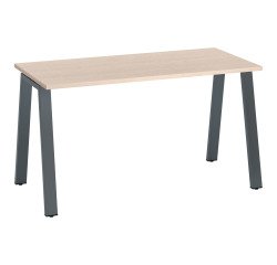 Rechte werkpost Diepte 60 cm metalen onderstel Ecla