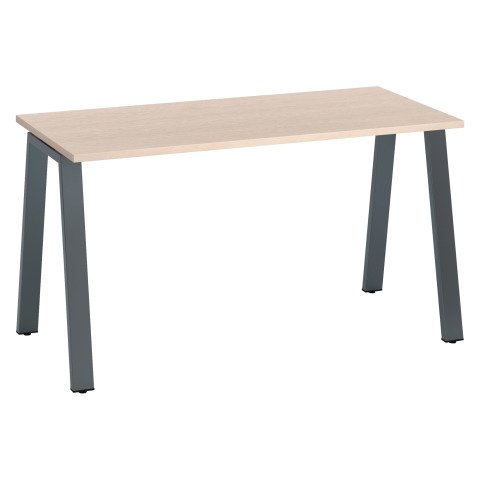 Mesa recta Ecla roble claro An 140 x Fon 60 cm patas metal antracita