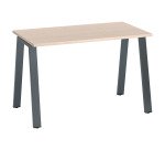 Bureau droit individuel chêne clair 120 x 60 cm, piétement métal - Arch