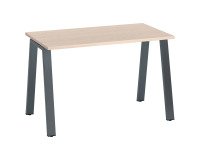Bureau droit individuel chêne clair 120 x 60 cm, piétement métal - Arch