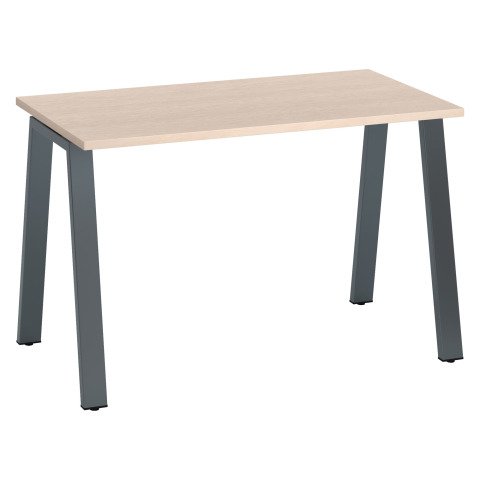 Mesa recta Ecla roble claro An 120 x Fon 60 cm patas metal antracita
