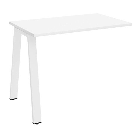 Retour bureau manager blanc 100 x 80 cm, piétement métal - Arch