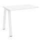 Retour bureau manager blanc 100 x 80 cm, piétement métal - Arch