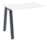 Retour bureau manager blanc 100 x 80 cm, piétement métal - Arch