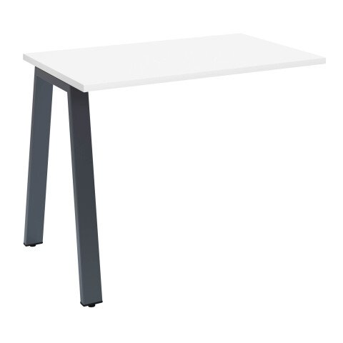 Extensión de mesa Ecla manager 100 x 60 cm blanca patas metal antracita
