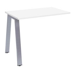 Retour bureau manager blanc 100 x 80 cm, piétement métal - Arch