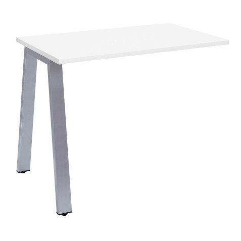 Retour bureau manager blanc 100 x 80 cm, piétement métal - Arch