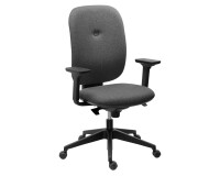Office chair ALIA - fabric backrest - synchronous mechanism - with or without armrests - height-adjustable backrest