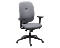 Chaise de bureau ALIA - dossier tissu - mécansime synchrone - avec ou sans accoudoirs - dossier réglable en hauteur