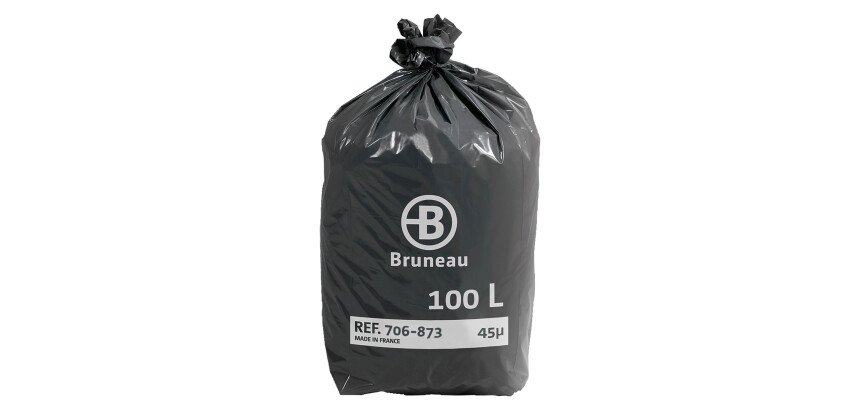 Bolsas de basura sin Autocierre Bruneau 45 micras 100L - Paquete de 200 bolsas
