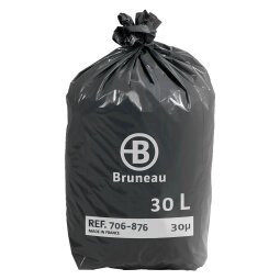 Bolsas de basura sin Autocierre Bruneau 30 micras 30L - Paquete de 200 bolsas