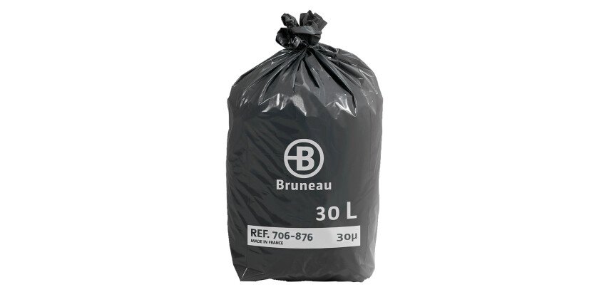 Bolsas de basura sin Autocierre Bruneau 30 micras 30L - Paquete de 200 bolsas