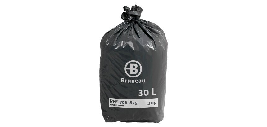 Bolsas de basura sin Autocierre Bruneau 30 micras 30L - 2 paquetes de 200 bolsas + 1 paquete Gratis