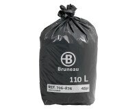 Bolsas de basura sin Autocierre Bruneau 45 micras 110L - Paquete de 200 bolsas