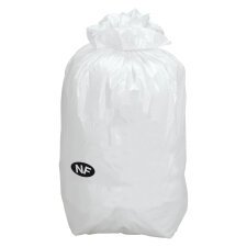 Sac poubelle 30 litres NF blanc - 200 sacs