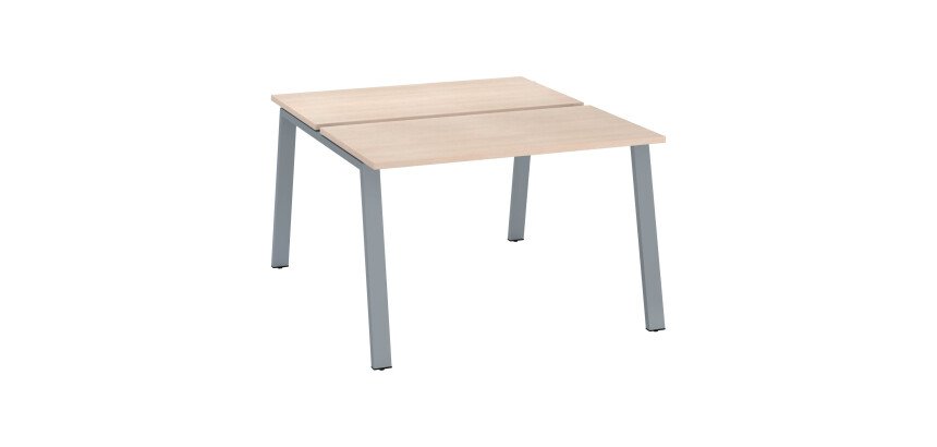 Bench 2 scrivanie rovere chiaro 60x120 ecla gambe alluminio