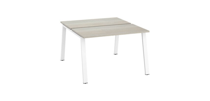 Paal 2 bureaus metalen onderstel ECLA diepte 126 cm