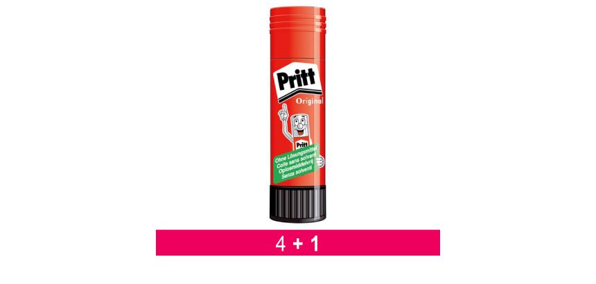 Pack 4+1 Gratis Pegamento en barra Pritt 43 g