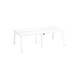 Pôle de 4 bureaux droits blanc L 120 x P 60 cm, piétement métal - Arch