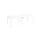 Pôle de 4 bureaux droits blanc L 120 x P 60 cm, piétement métal - Arch