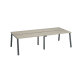 Bench 4 scrivanie Ecla gambe in metallo