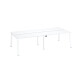 Pôle de 4 bureaux droits blanc L 140 x P 60 cm, piétement métal - Arch