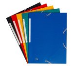 Pack de 7 chemises à élastique 3 rabats plastique couleur assorties + 3 offertes