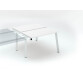 Pôle de 2 bureaux droits blanc L 120 x P 60 cm, piétement métal - Arch - Elément suivant