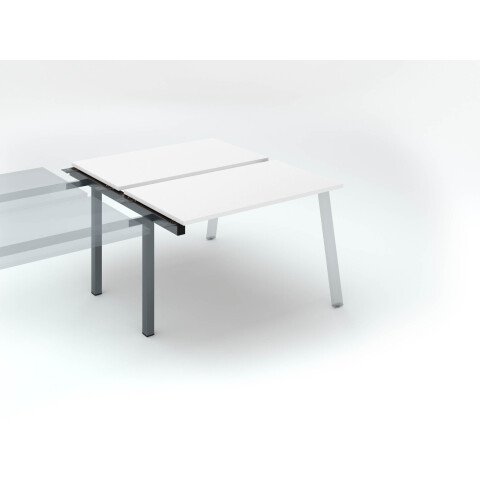 Conjunto de 2 mesas Ecla blancas An 120 x Fon 60 cm patas metal antracita- elemento siguiente