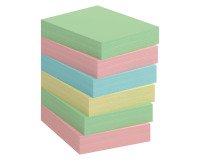 Blocco appunti  50x40 mm da 100 fogli notes riposizionabili riciclati assortiti Bruneau