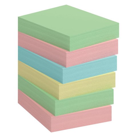 Notas reposicionables recicladas Bruneau colores 50 x 40 mm - bloc de 100 hojas