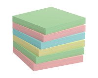 Blocco appunti 75x75 mm da 100 fogli notes riposizionabili riciclati assortiti Bruneau