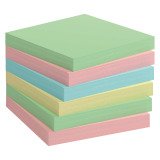 Herpaatsbare notes gekleurd en gerecycleerd Bruneau 75 x 75 mm - doos met 12 blokjes van 100 vellen 