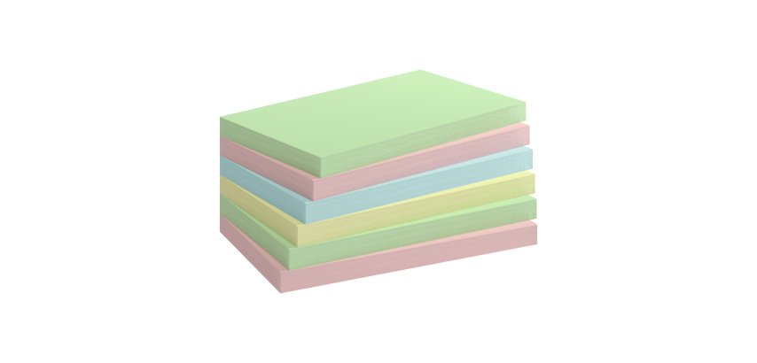 Sticky Notes Recycled Colors Bruneau - 100-sheet pad
