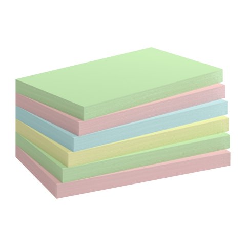 Notas reposicionables recicladas Bruneau colores 75 x 125 mm - bloc de 100 hojas