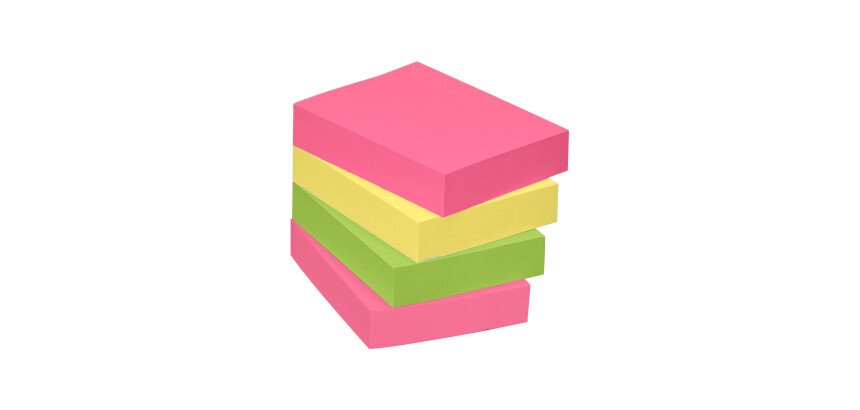 Blocco appunti 50x40 mm notes riposizionabili neon 80ff Bruneau