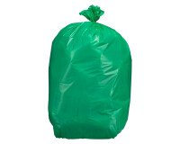 Bolsas de basura Verde sin Autocierre 25 micras 25L - Rollo de 25 bolsas