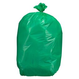 Bolsas de basura Verde sin Autocierre 25 micras 25L - Rollo de 25 bolsas