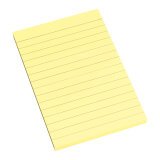 Bloc-notes ligné repositionnable jaune vif Bruneau 100 x 150 mm - bloc de 100 feuilles