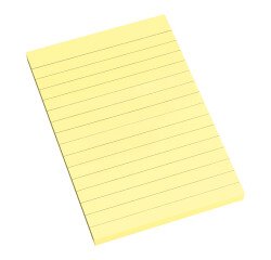 Notas adhesivas amarillo rayadas 100 x 150 mm Bruneau